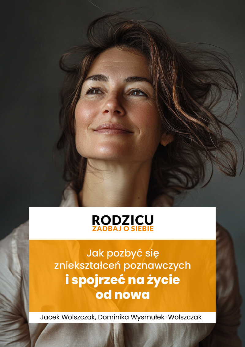 Okładka poradnika „Zniekształcenia poznawcze” – zeszyt ćwiczeń z psychologii pomagający zmienić sposób myślenia